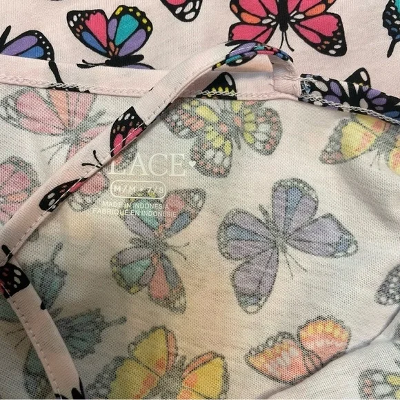 The Children’s Place Light Pink Multi Color Butterflies Tiered Dress Size M - Picture 5 of 8